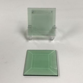 Green square glass bevel 2 x 2