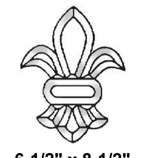 Clear Fluer De' Lis Bevel Glass Cluster - MBC 400