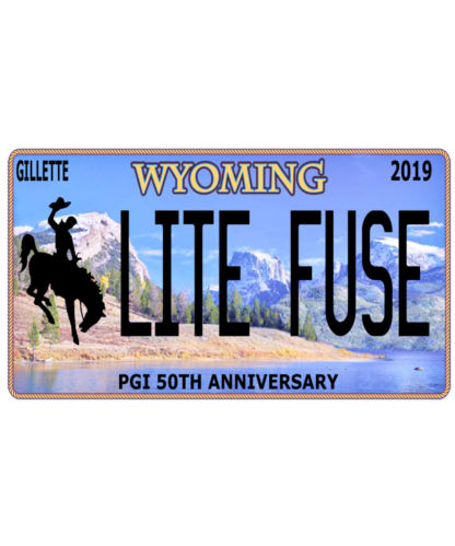 PGI Wyoming License Plate-LITE FUSE