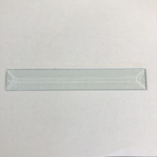 C#571 Rectangle Bevel Glass 1 1/8"  x 7 5/16" w/ Flat