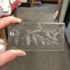Glue Chip  2"  x 4" Rectangle Bevel Glass - Image 2