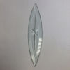Small Engraved Elongated Oval Bevel Glass 1 7/8" x 8 3/8"