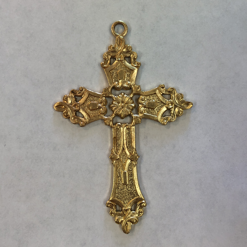 Brass 3-D Cross - FM20