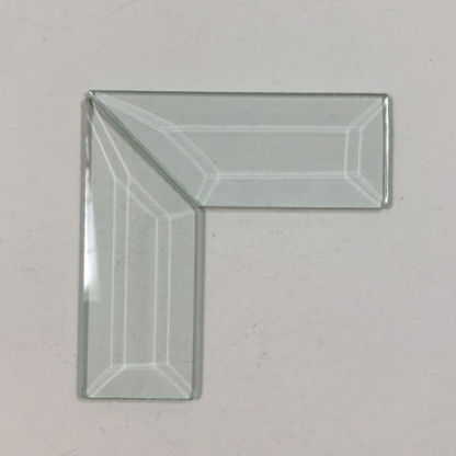 Corner Beveled Glass Set - 1 1/2" x 4"