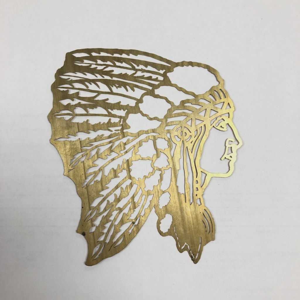 Brass Indian Chief Filigree- #600
