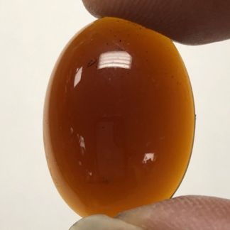 Medium Amber Smooth 18mm x 25mm Oval Jewel