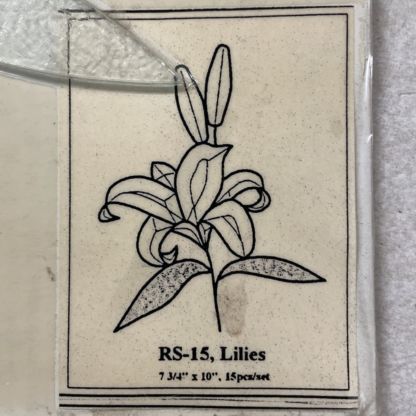 Lilies Clear/Glue Chip Beveled Glass Cluster-RS15