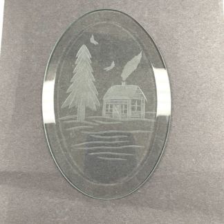 CF1007-Engraved 4" x 6" Oval Bevel Cabin