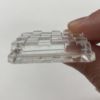 Checkered Square 37mm Jewel - Clear CH37-01 - Image 2