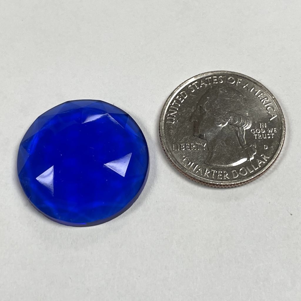 Faceted 25mm Round Jewel FR25-04 Blue - Image 2