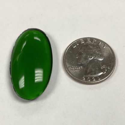 Smooth Oval Jewel - Green HM3619-03 - Image 2