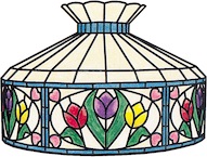 Worden P20-13 Country Tulips Lamp Pattern