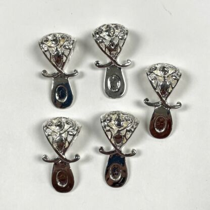 Silver Plated Large Fancy Bail-JL-K622 Set of 5