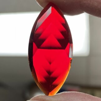 Red 20mm x 42mm Pointed Faceted Jewel #399-10