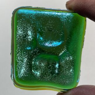 Dichroic Turtleback Jewel - DTB6050-03 Green