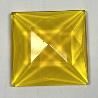 Faceted Square 40mm Jewel- Yellow FQ40-13