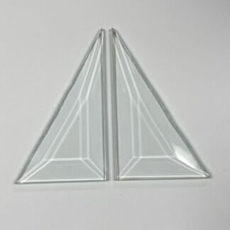 1/4 of 4 x 7 Diamond Bevel Glass Set of 2
