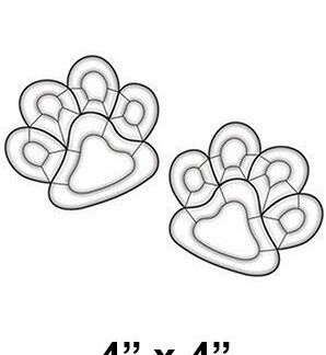 Paw Prints Beveled Glass Cluster - MEC190