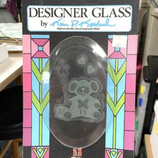 Engraved Clear Oval Bevel - #631 Teddy Bear