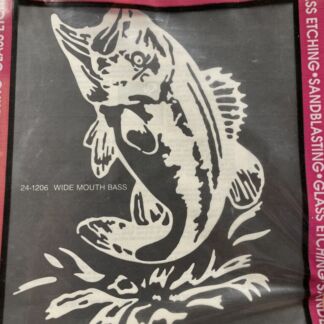 Peel N' Etch Stencil-Wide Mouth Bass #1206