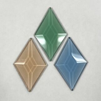 Diamond Bevel Glass -1-1/2" x 2-1/2" Colored
