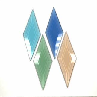 Diamond Glass Bevel - 2" x 6" Colored