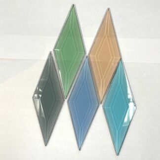 Diamond Glass Bevel - 2" x 6" Colored