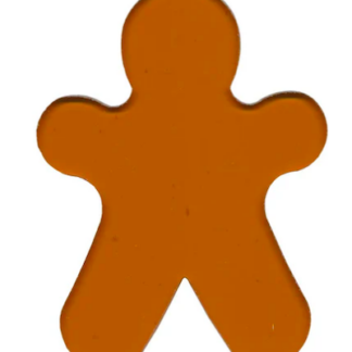 Gingerbread man cookie silhouette on a white background