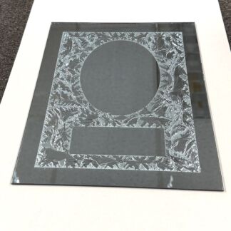 M8101 -Blue Mirror 8" x 10" Rectangle with Center Oval/Square