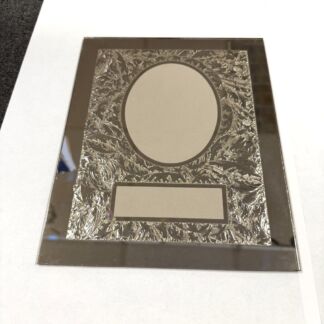 M81014 -Bronze Mirror 8" x 10" Rectangle with Clear Center Oval/Square